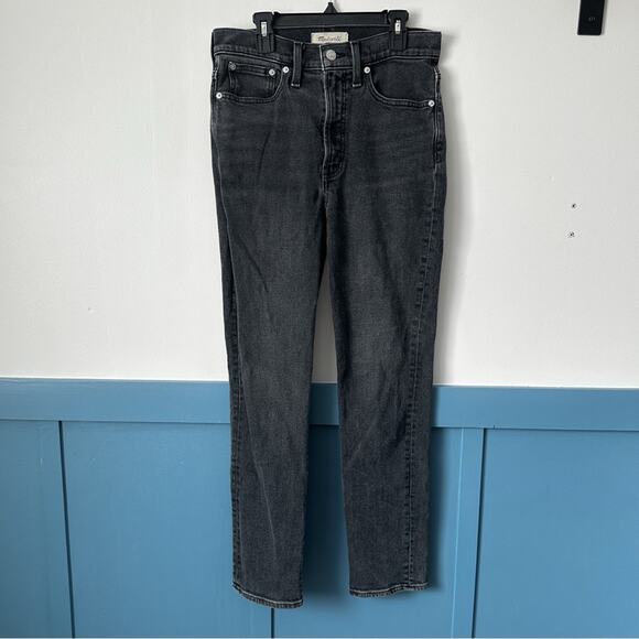 Madewell Perfect Vintage Jeans SIZE 27 Lunar Wash Black High Rise - Picture 2 of 6